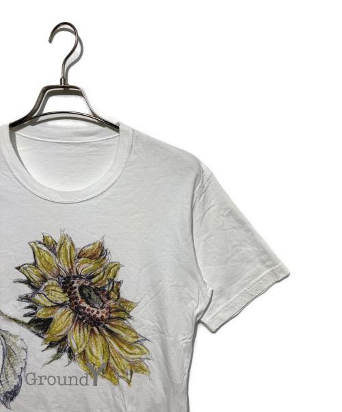 GROUND Y（グラウンドワイ）GROUND Y (グラウンドワイ) Flower Tee Shirts ホワイト サイズ:1の古着・服飾アイテム