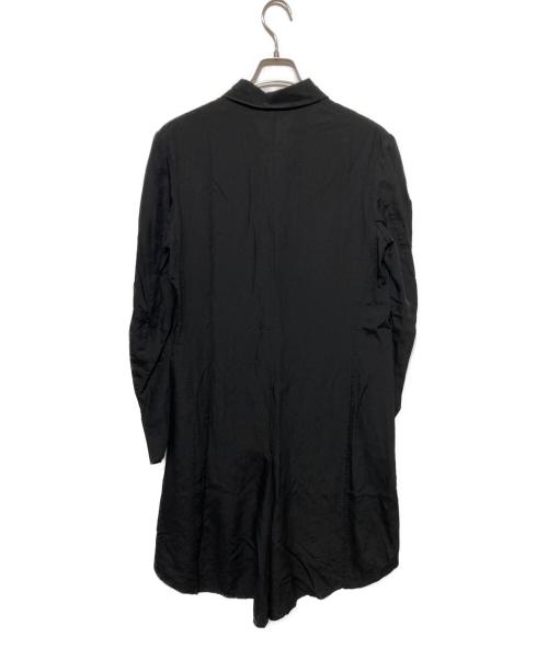 Yohji Yamamoto collections（ヨウジヤマモトコレクションズ）Yohji Yamamoto collections (ヨウジヤマモトコレクションズ) CELLULOSE POPLIN ROUNDED HEM SHIRT DRESS ブラック サイズ:2の古着・服飾アイテム