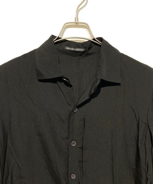 Yohji Yamamoto collections（ヨウジヤマモトコレクションズ）Yohji Yamamoto collections (ヨウジヤマモトコレクションズ) CELLULOSE POPLIN ROUNDED HEM SHIRT DRESS ブラック サイズ:2の古着・服飾アイテム