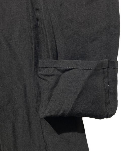 Yohji Yamamoto collections（ヨウジヤマモトコレクションズ）Yohji Yamamoto collections (ヨウジヤマモトコレクションズ) CELLULOSE POPLIN ROUNDED HEM SHIRT DRESS ブラック サイズ:2の古着・服飾アイテム