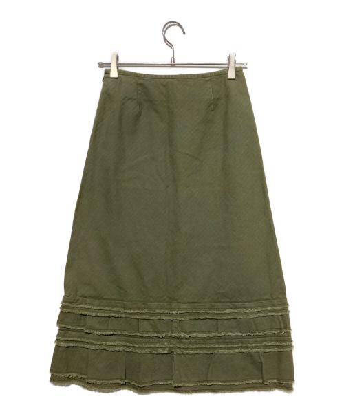tricot COMME des GARCONS（トリココムデギャルソン）tricot COMME des GARCONS (トリココムデギャルソン) ミドル丈スカート オリーブ サイズ:Sの古着・服飾アイテム