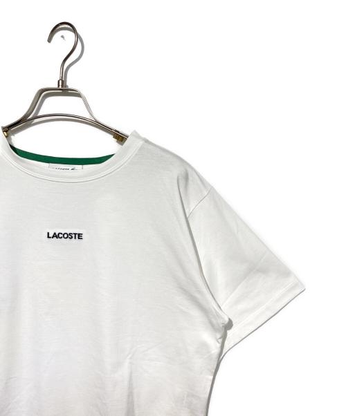 LACOSTE（ラコステ）LACOSTE (ラコステ) ワイド＆ショートネームステッチ Tシャツ ホワイト サイズ:34の古着・服飾アイテム