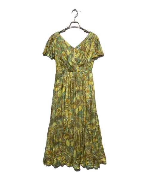 HERALBONY（ヘラルボニー）HERALBONY (ヘラルボニー) カシュクールワンピース「ミモザ」 イエロー サイズ:Freeの古着・服飾アイテム