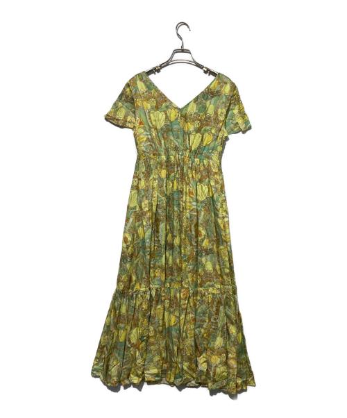 HERALBONY（ヘラルボニー）HERALBONY (ヘラルボニー) カシュクールワンピース「ミモザ」 イエロー サイズ:Freeの古着・服飾アイテム