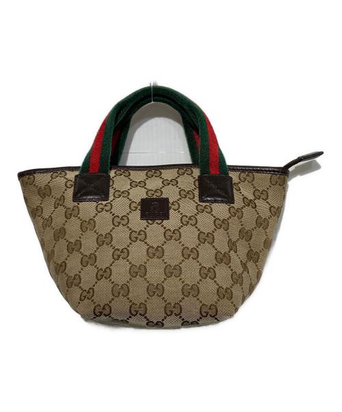 GUCCI（グッチ）GUCCI (グッチ) シェリーライン ミニハンドバッグ ベージュの古着・服飾アイテム