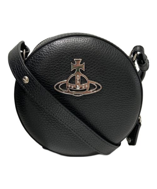 Vivienne Westwood（ヴィヴィアンウエストウッド）Vivienne Westwood (ヴィヴィアンウエストウッド) 円形レザーショルダーバッグ ブラックの古着・服飾アイテム