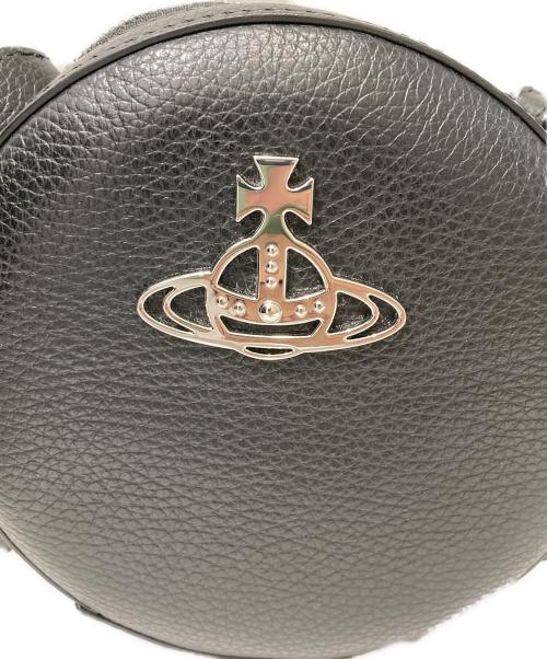 Vivienne Westwood（ヴィヴィアンウエストウッド）Vivienne Westwood (ヴィヴィアンウエストウッド) 円形レザーショルダーバッグ ブラックの古着・服飾アイテム