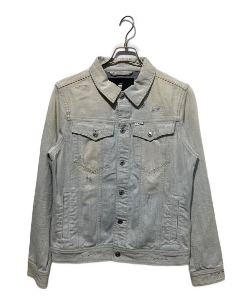G-STAR RAW（ジースターロゥ）G-STAR RAW (ジースターロゥ) ダメージ加工デニムジャケット インディゴ サイズ:Mの古着・服飾アイテム