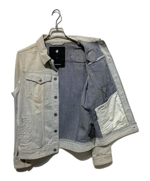 G-STAR RAW（ジースターロゥ）G-STAR RAW (ジースターロゥ) ダメージ加工デニムジャケット インディゴ サイズ:Mの古着・服飾アイテム