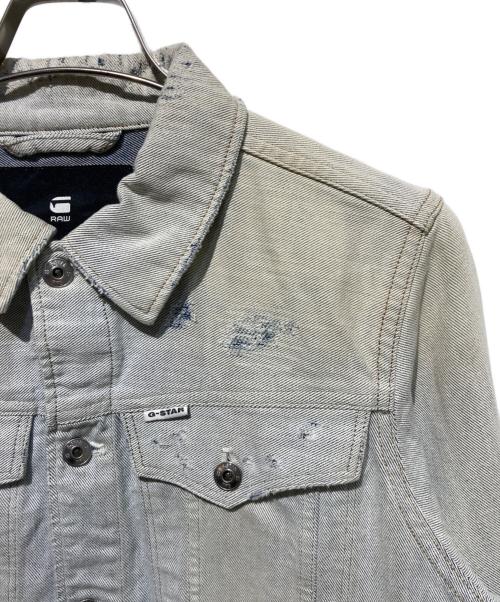 G-STAR RAW（ジースターロゥ）G-STAR RAW (ジースターロゥ) ダメージ加工デニムジャケット インディゴ サイズ:Mの古着・服飾アイテム