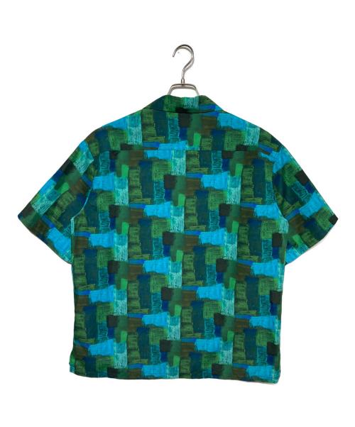 HERALBONY（ヘラルボニー）HERALBONY (ヘラルボニー) オープンカラーシャツ「Landscape」 グリーン×ブルー サイズ:Lの古着・服飾アイテム