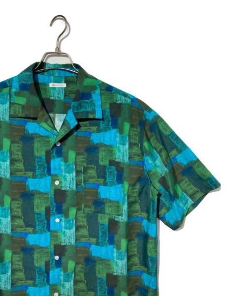 HERALBONY（ヘラルボニー）HERALBONY (ヘラルボニー) オープンカラーシャツ「Landscape」 グリーン×ブルー サイズ:Lの古着・服飾アイテム