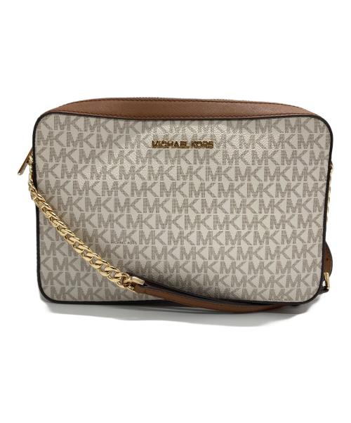 MICHAEL KORS（マイケルコース）MICHAEL KORS (マイケルコース) ショルダーバッグ ベージュ×ブラウンの古着・服飾アイテム