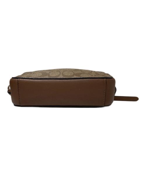 COACH（コーチ）COACH (コーチ) シグネチャーショルダーバッグ ベージュ×ブラウンの古着・服飾アイテム