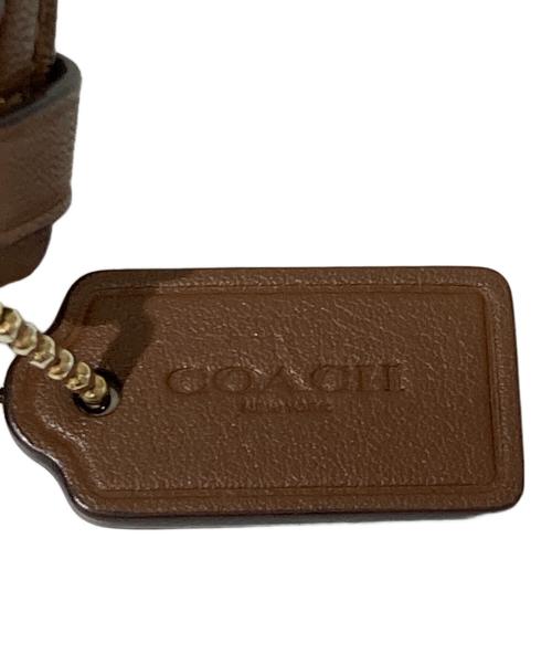 COACH（コーチ）COACH (コーチ) シグネチャーショルダーバッグ ベージュ×ブラウンの古着・服飾アイテム