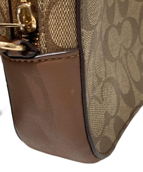 COACH（コーチ）COACH (コーチ) シグネチャーショルダーバッグ ベージュ×ブラウンの古着・服飾アイテム