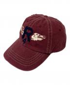POLO RALPH LAURENポロ・ラルフローレン）の古着「ダメージ加工キャップ」｜ボルドー