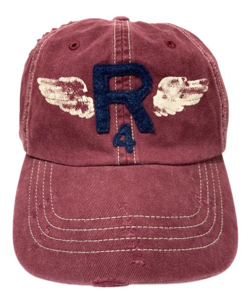 POLO RALPH LAUREN（ポロ・ラルフローレン）POLO RALPH LAUREN (ポロ・ラルフローレン) ダメージ加工キャップ ボルドーの古着・服飾アイテム