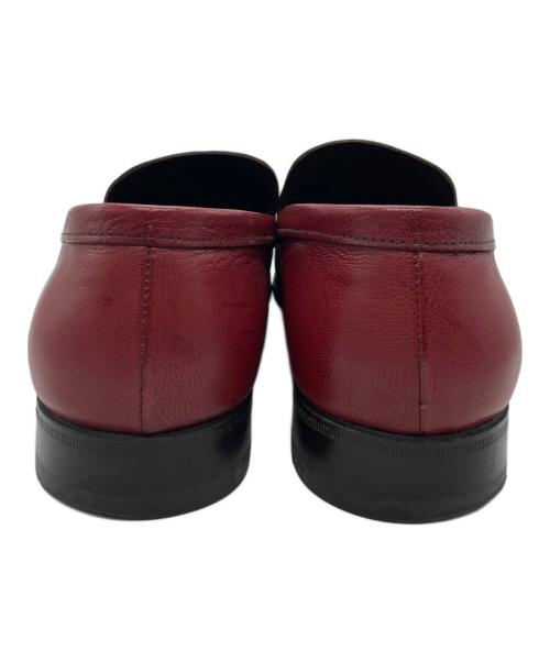 PRADA（プラダ）PRADA (プラダ) スクエアトゥレザースリッポン レッド サイズ:7.5の古着・服飾アイテム