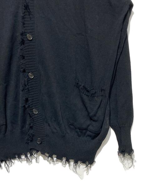 s'yte（サイト）s'yte (サイト) コンパクトツイスト10G ダメージニットカーディガン ブラック サイズ:3の古着・服飾アイテム