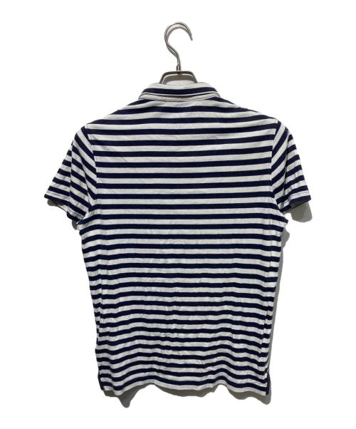 MONCLER（モンクレール）MONCLER (モンクレール) ボーダーポロシャツ ネイビー サイズ:Sの古着・服飾アイテム