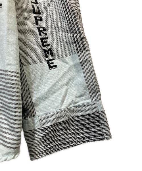 SUPREME（シュプリーム）Supreme (シュプリーム) Logo Paid Shirtロゴ プレイド シャツ ブルー サイズ:ＸＬの古着・服飾アイテム
