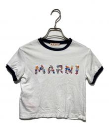 MARNI（マルニ）の古着「ロゴプリントリンガーTシャツ」｜ホワイト