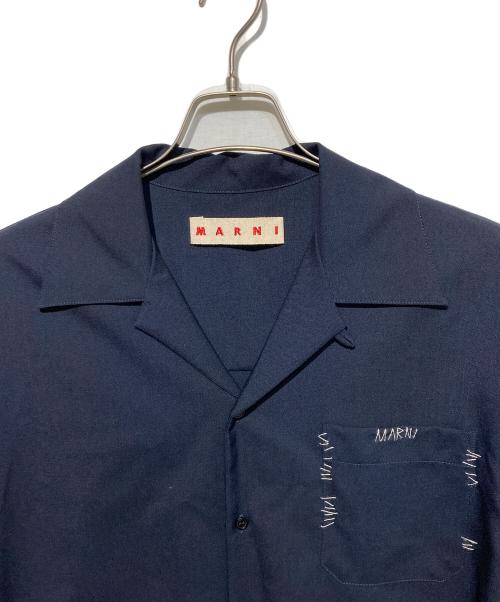MARNI（マルニ）MARNI (マルニ) トロピカルウールボーリングシャツ ネイビー サイズ:48の古着・服飾アイテム