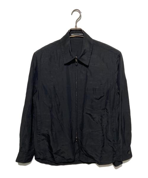 GIORGIO ARMANI（ジョルジオアルマーニ）GIORGIO ARMANI (ジョルジオアルマーニ) ジップアップブルゾン ブラック サイズ:44の古着・服飾アイテム