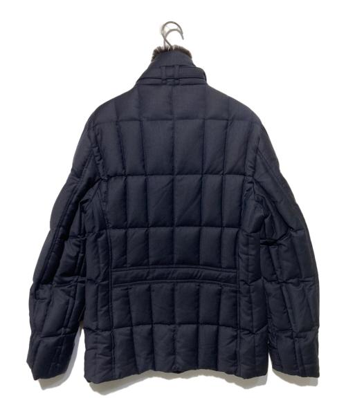 MOORER（ムーレー）MOORER (ムーレー) SIRO-L1 ラビットファー付ダウンジャケット ネイビー サイズ:46の古着・服飾アイテム
