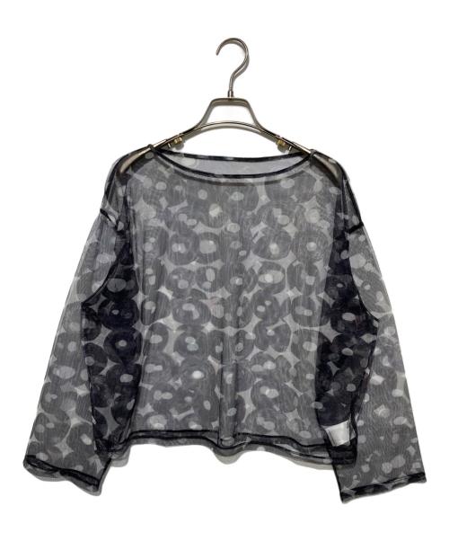 HERALBONY（ヘラルボニー）HERALBONY (ヘラルボニー) チュールトップス「（無題）（丸）」 ブラック サイズ:Fの古着・服飾アイテム