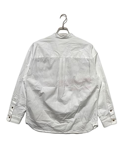 HERALBONY（ヘラルボニー）HERALBONY (ヘラルボニー) バンドカラーシャツ「brown brush-mm2025」 ホワイト サイズ:Lの古着・服飾アイテム