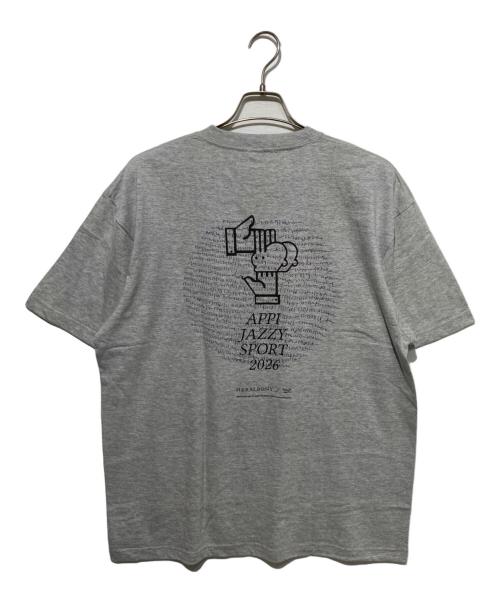 HERALBONY（ヘラルボニー）HERALBONY (ヘラルボニー) 限定Tシャツ「marina-moji003」 グレー サイズ:XLの古着・服飾アイテム