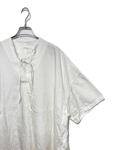 HERALBONY（ヘラルボニー）HERALBONY (ヘラルボニー) リネンワンピース「阪急電車」 ホワイト サイズ:Fの古着・服飾アイテム