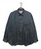 MAISON SPECIALメゾンスペシャル）の古着「4 Colors Chambray Washable Wool Prime-Over Regular Collar Shirt」｜グレー
