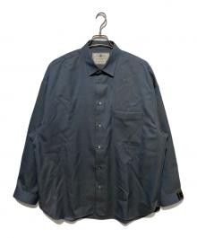 MAISON SPECIAL（メゾンスペシャル）の古着「4 Colors Chambray Washable Wool Prime-Over Regular Collar Shirt」｜グレー