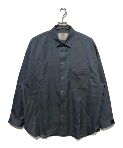 MAISON SPECIAL（メゾンスペシャル）MAISON SPECIAL (メゾンスペシャル) 4 Colors Chambray Washable Wool Prime-Over Regular Collar Shirt グレー サイズ:2の古着・服飾アイテム