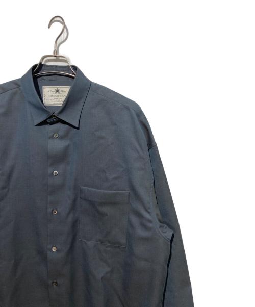 MAISON SPECIAL（メゾンスペシャル）MAISON SPECIAL (メゾンスペシャル) 4 Colors Chambray Washable Wool Prime-Over Regular Collar Shirt グレー サイズ:2の古着・服飾アイテム