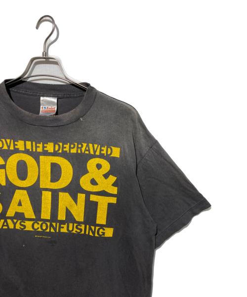 SAINT MICHAEL（セントマイケル）SAINT MICHAEL (セントマイケル) SS T-SHIRT/GOD SAINT グレー サイズ:Mの古着・服飾アイテム