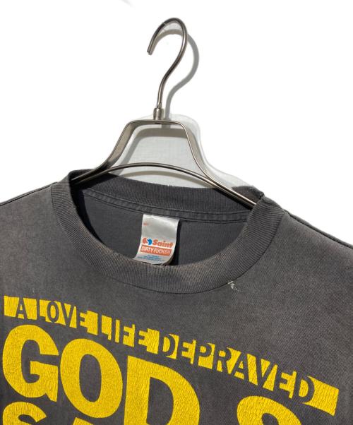 SAINT MICHAEL（セントマイケル）SAINT MICHAEL (セントマイケル) SS T-SHIRT/GOD SAINT グレー サイズ:Mの古着・服飾アイテム
