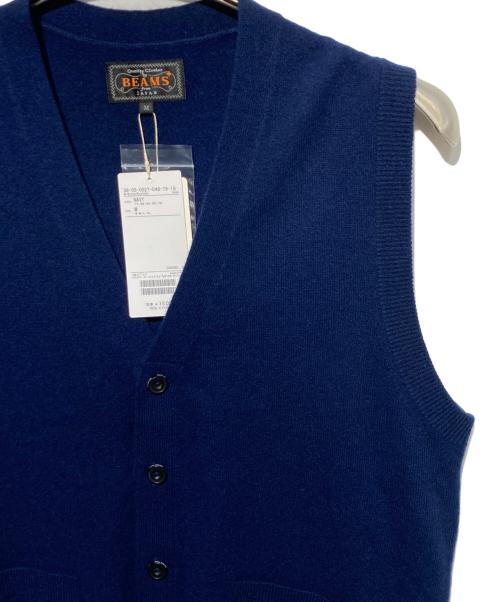 BEAMS PLUS（ビームスプラス）BEAMS PLUS (ビームスプラス) ニットベスト ネイビー サイズ:Ｍ 未使用品の古着・服飾アイテム