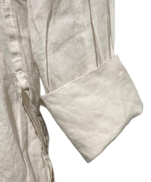 IENA（イエナ）IENA (イエナ) ラミーバンドカラーシャツ ベージュ サイズ:34の古着・服飾アイテム