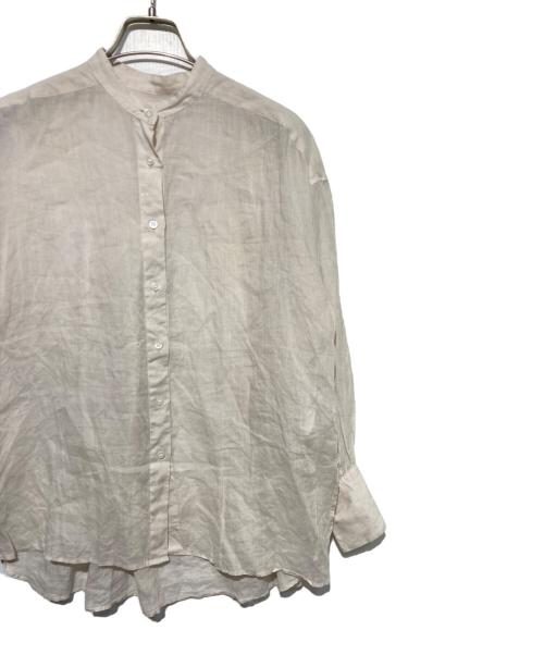IENA（イエナ）IENA (イエナ) ラミーバンドカラーシャツ ベージュ サイズ:34の古着・服飾アイテム