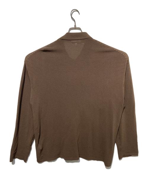 BASICK（ベイシックス）BASICK (ベイシックス) リブニットシャツ ブラウン サイズ:Mの古着・服飾アイテム