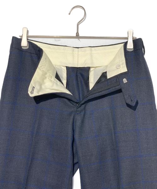 J.PRESS（ジェイプレス）J.PRESS (ジェイプレス) ミキシングチェックスラックス ネイビー サイズ:82の古着・服飾アイテム