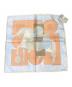 HERMES (エルメス) カレ40 シルクスカーフ ベージュ×オレンジ：30000円