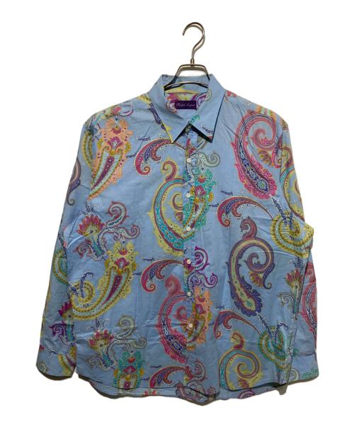 RALPH LAUREN Purple Label（ラルフ ローレン パープル レーベル）RALPH LAUREN PURPLE LABEL (ラルフ ローレン パープル レーベル) ペイズリー柄シャツ ブルー サイズ:17 1/2の古着・服飾アイテム