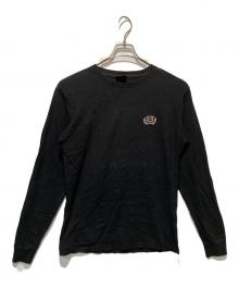 stussy（ステューシー）の古着「ロゴ刺繍カットソー」｜ブラック