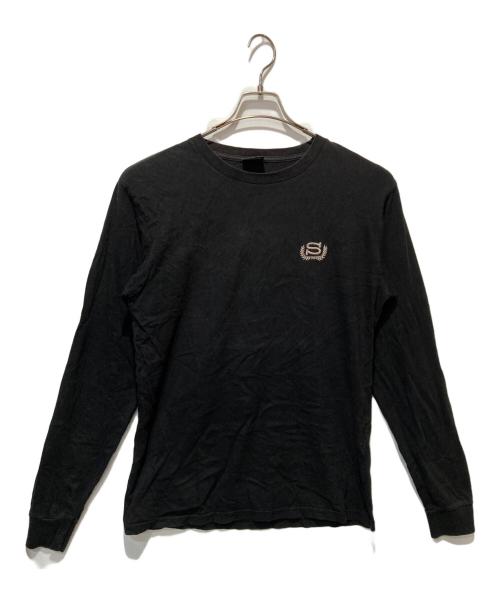 stussy（ステューシー）stussy (ステューシー) ロゴ刺繍カットソー ブラック サイズ:Sの古着・服飾アイテム
