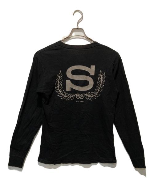 stussy（ステューシー）stussy (ステューシー) ロゴ刺繍カットソー ブラック サイズ:Sの古着・服飾アイテム
